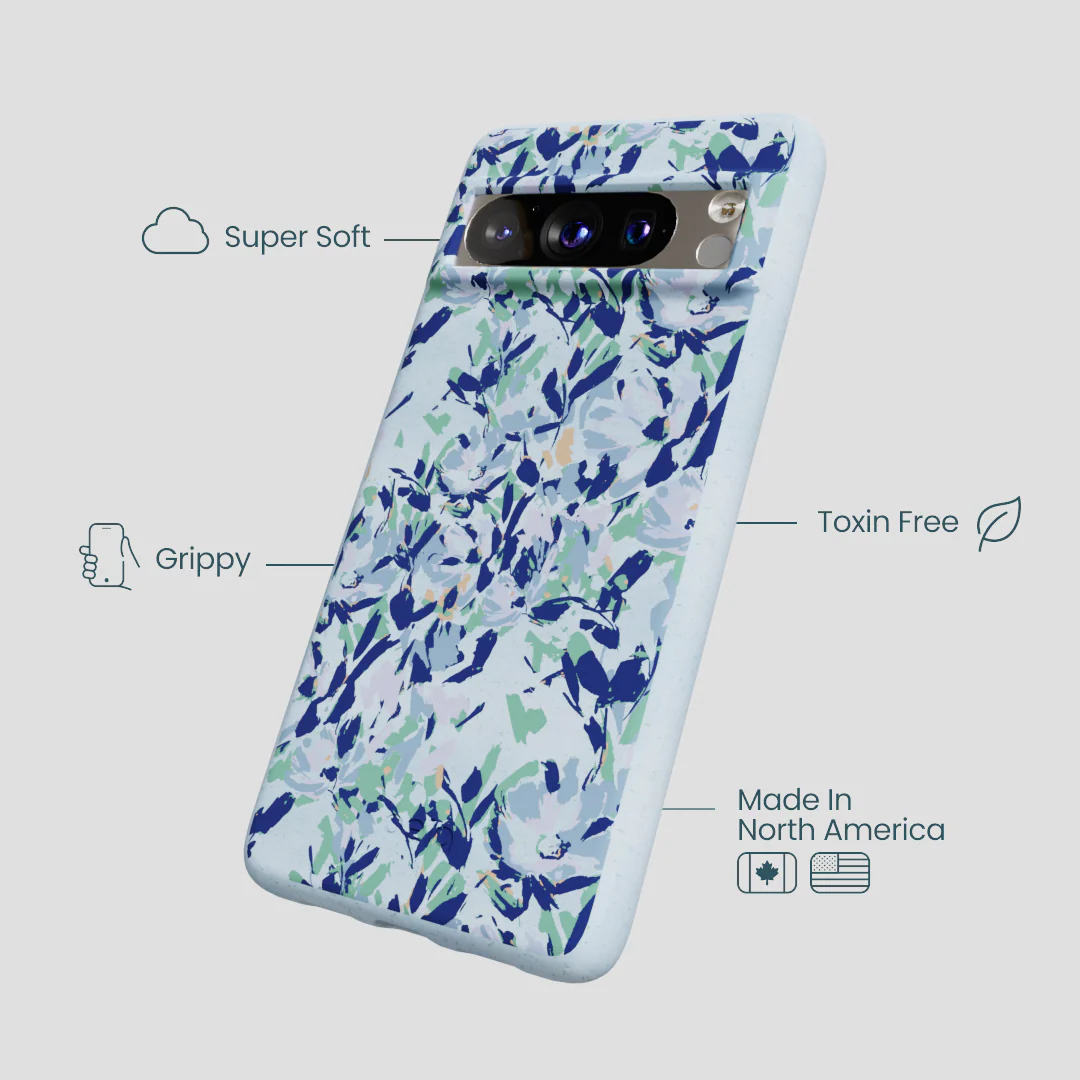 Powder Blue Blue Blooms Google Pixel 8 Pro Case - Image 3