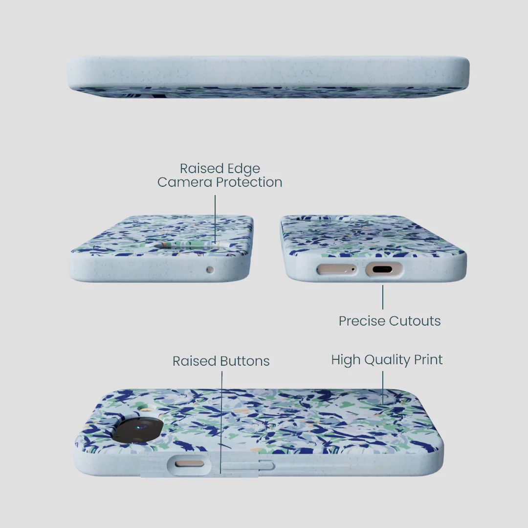 Powder Blue Blue Blooms Google Pixel 9a Case - Image 2