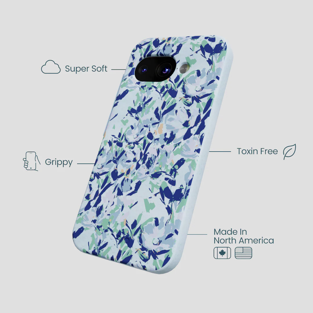 Powder Blue Blue Blooms Google Pixel 9a Case - Image 3