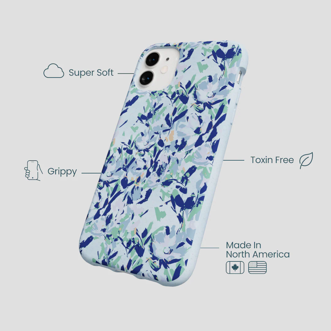 Powder Blue Blue Blooms iPhone 11 Case - Image 3