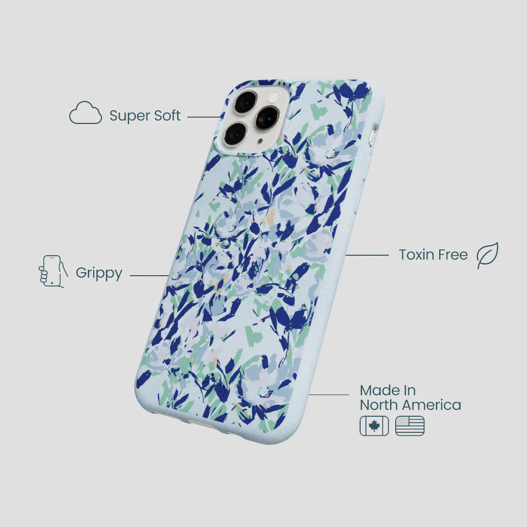 Powder Blue Blue Blooms iPhone 11 Pro Case - Image 3