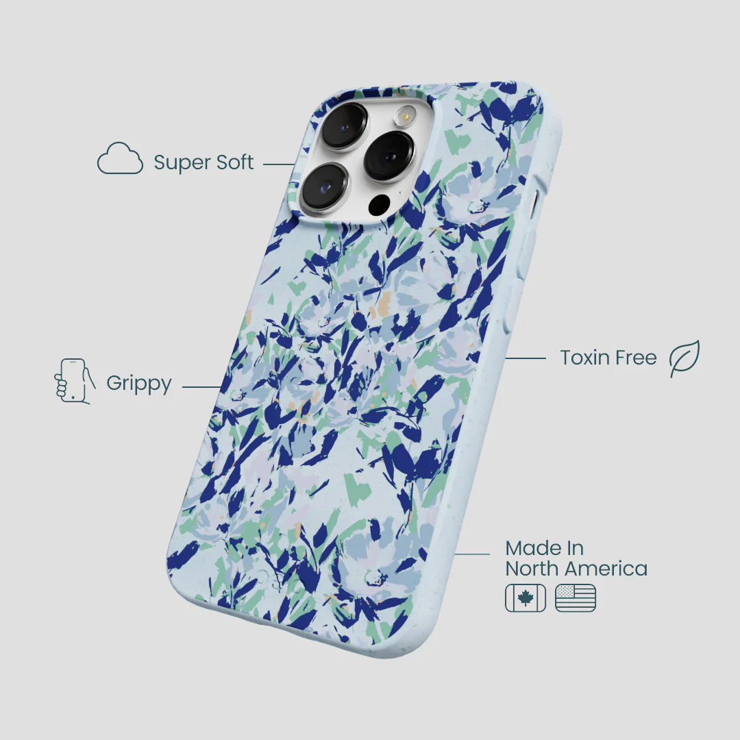 Powder Blue Blue Blooms iPhone 13 Pro Max Case - Image 4