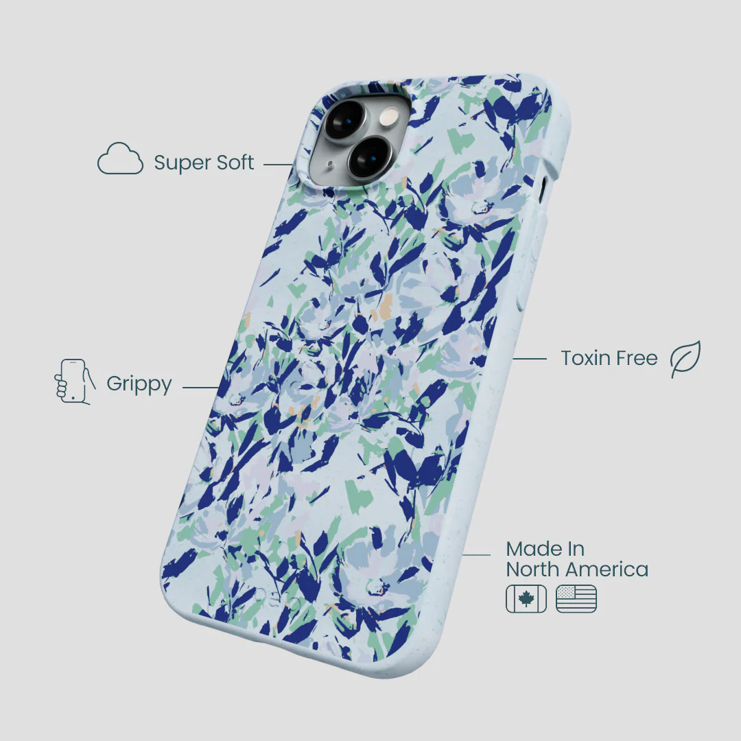Powder Blue Blue Blooms iPhone 15 Plus Case - Image 4