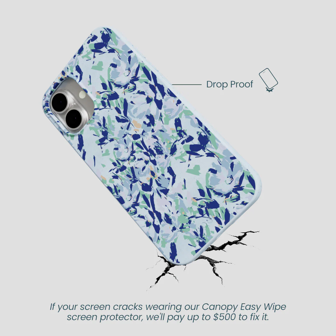 Powder Blue Blue Blooms iPhone 16 Plus Case - Image 5