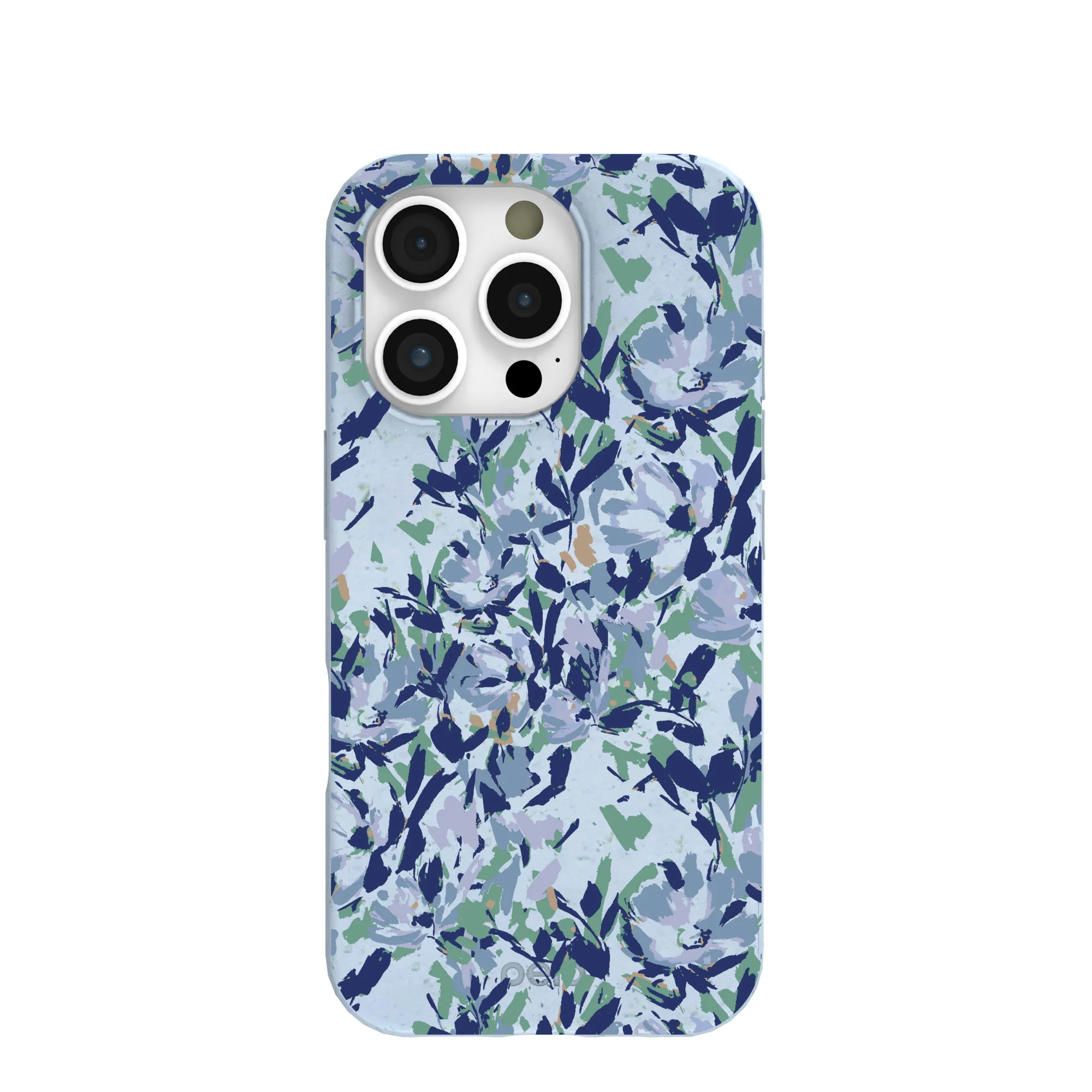 Powder Blue Blue Blooms iPhone 16 Pro Case