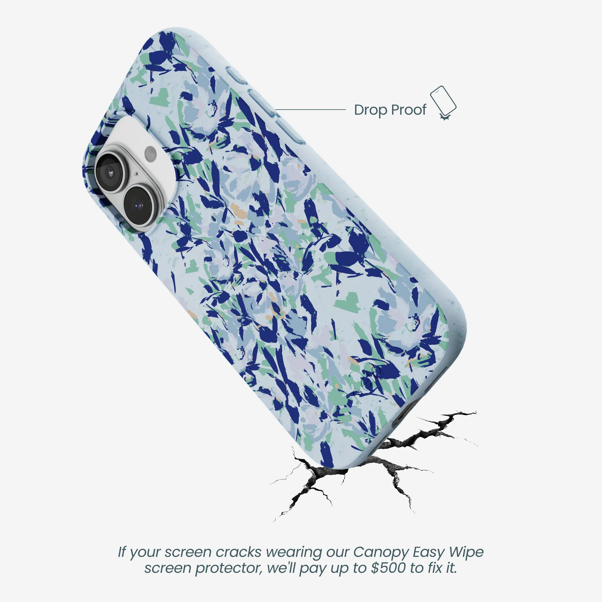 Powder Blue Blue Blooms iPhone 17 Case - Image 5