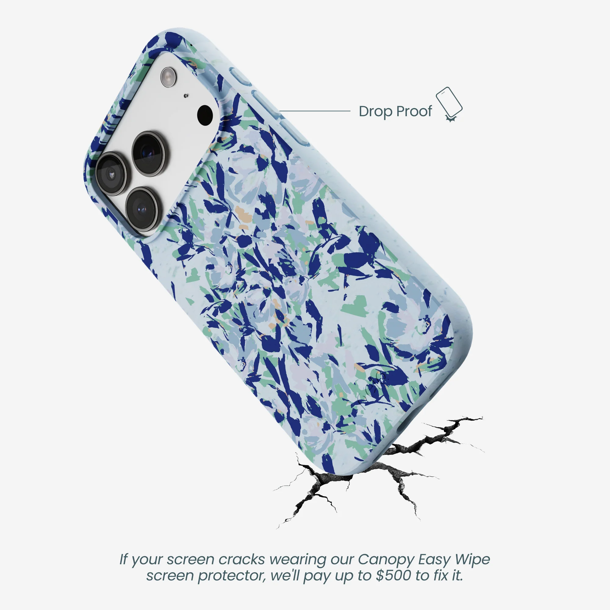 Powder Blue Blue Blooms iPhone 17 Pro Case - Image 5