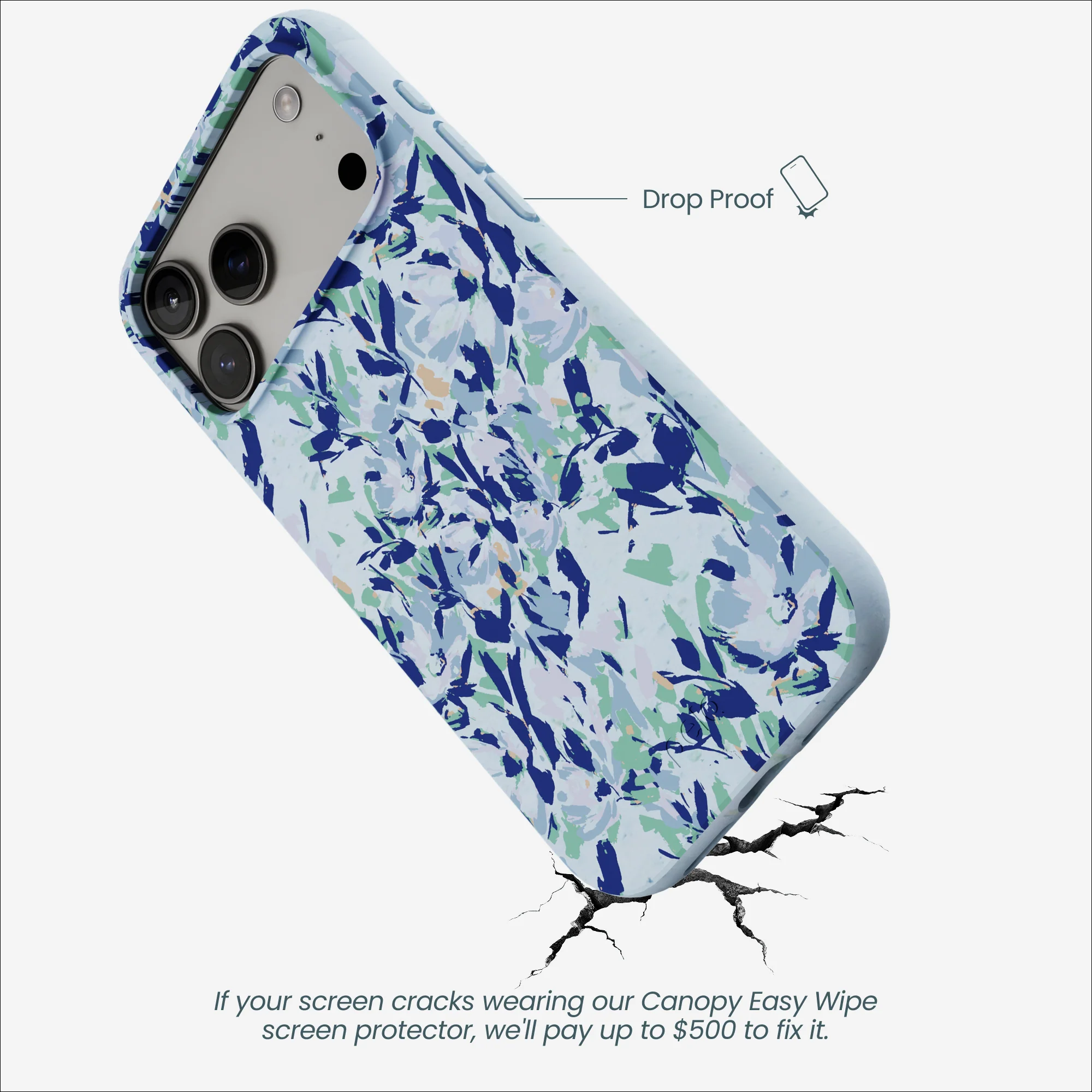 Powder Blue Blue Blooms iPhone 17 Pro Max Case - Image 5