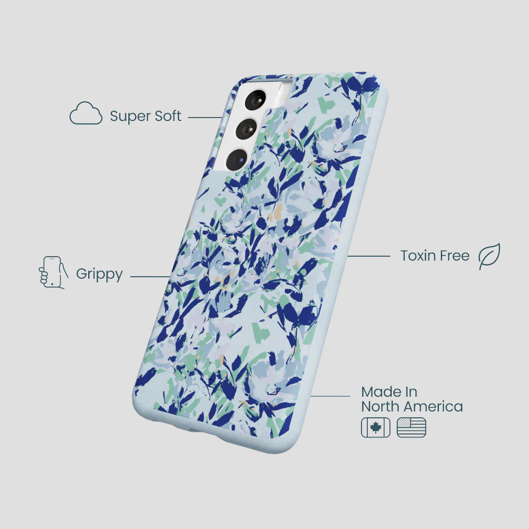 Powder Blue Blue Blooms Samsung Galaxy S22 Case - Image 3