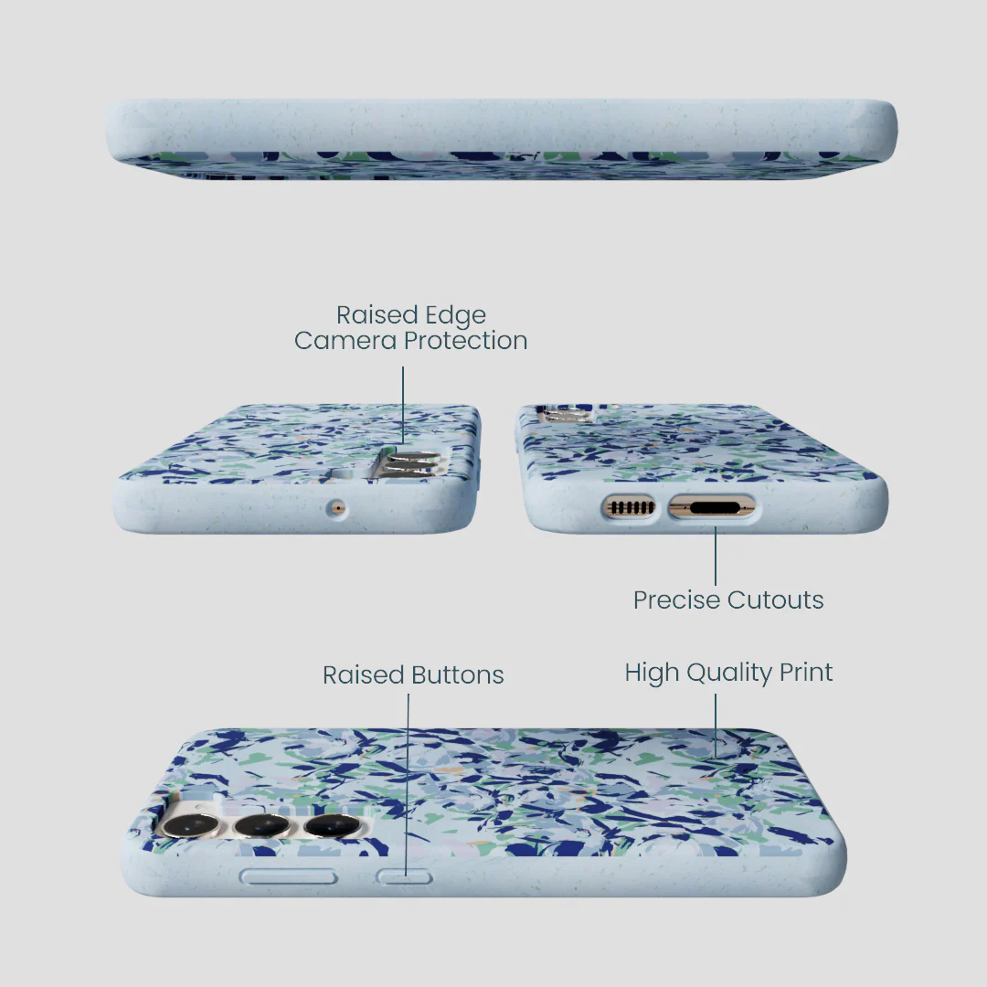Powder Blue Blue Blooms Samsung Galaxy S23+(Plus) Case - Image 2