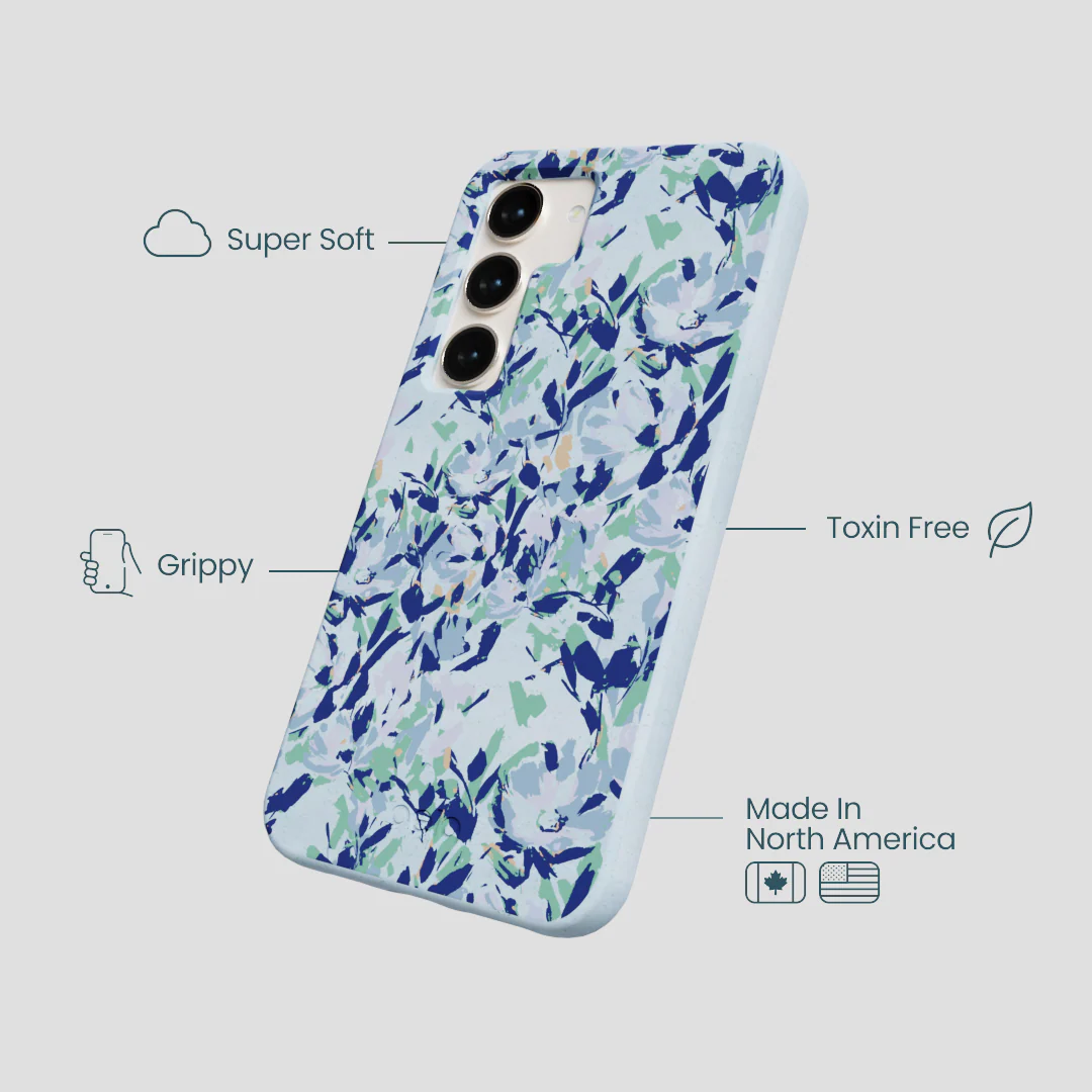 Powder Blue Blue Blooms Samsung Galaxy S24 Case - Image 4