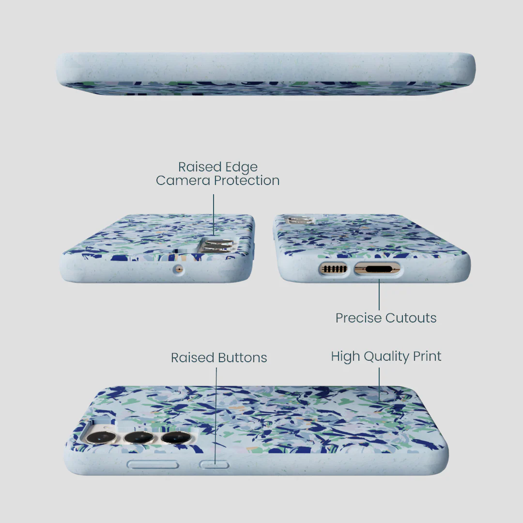 Powder Blue Blue Blooms Samsung Galaxy S24+(Plus) Case - Image 3