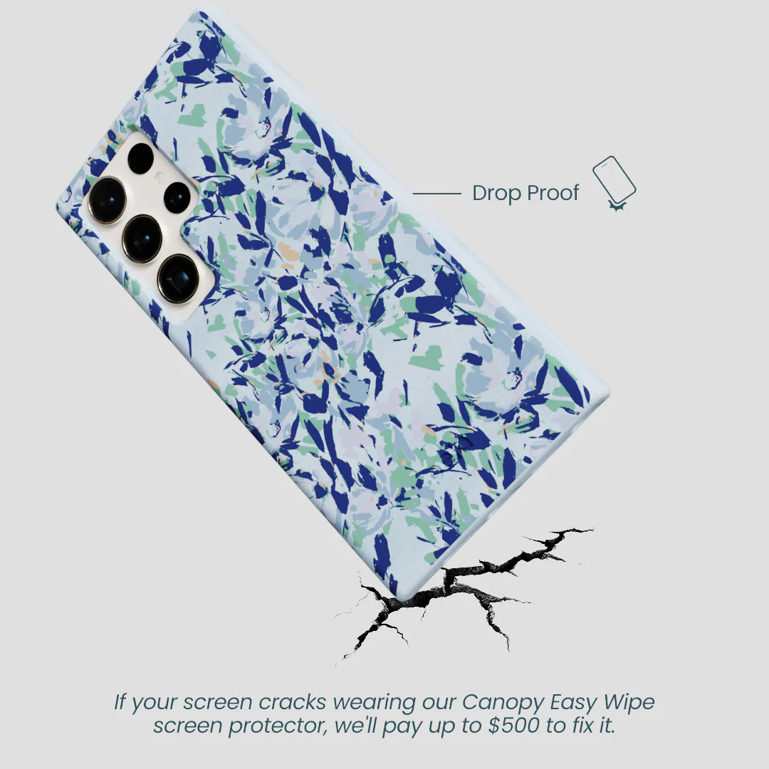Powder Blue Blue Blooms Samsung Galaxy S24 Ultra Case - Image 5