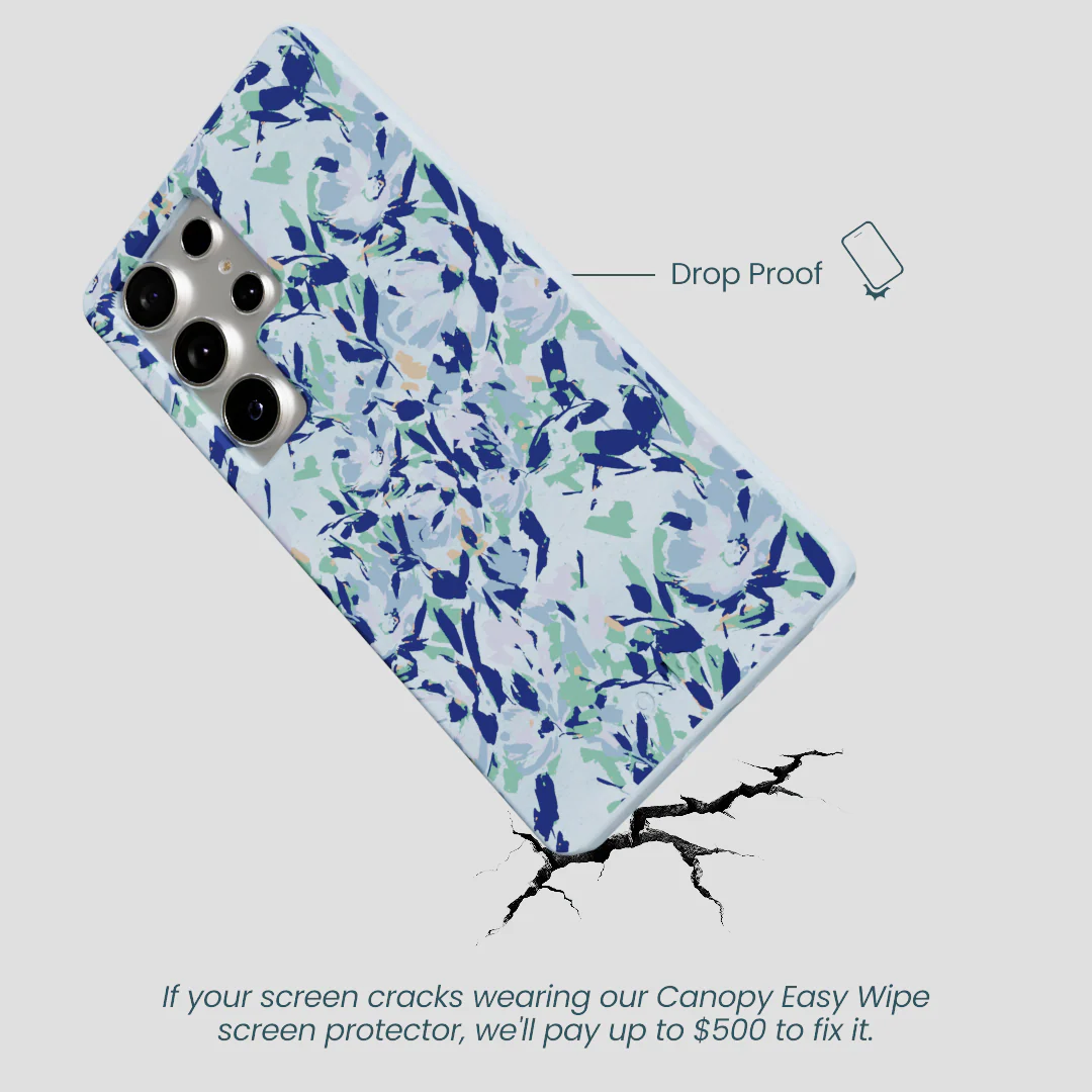 Powder Blue Blue Blooms Samsung Galaxy S25 Ultra Case - Image 5