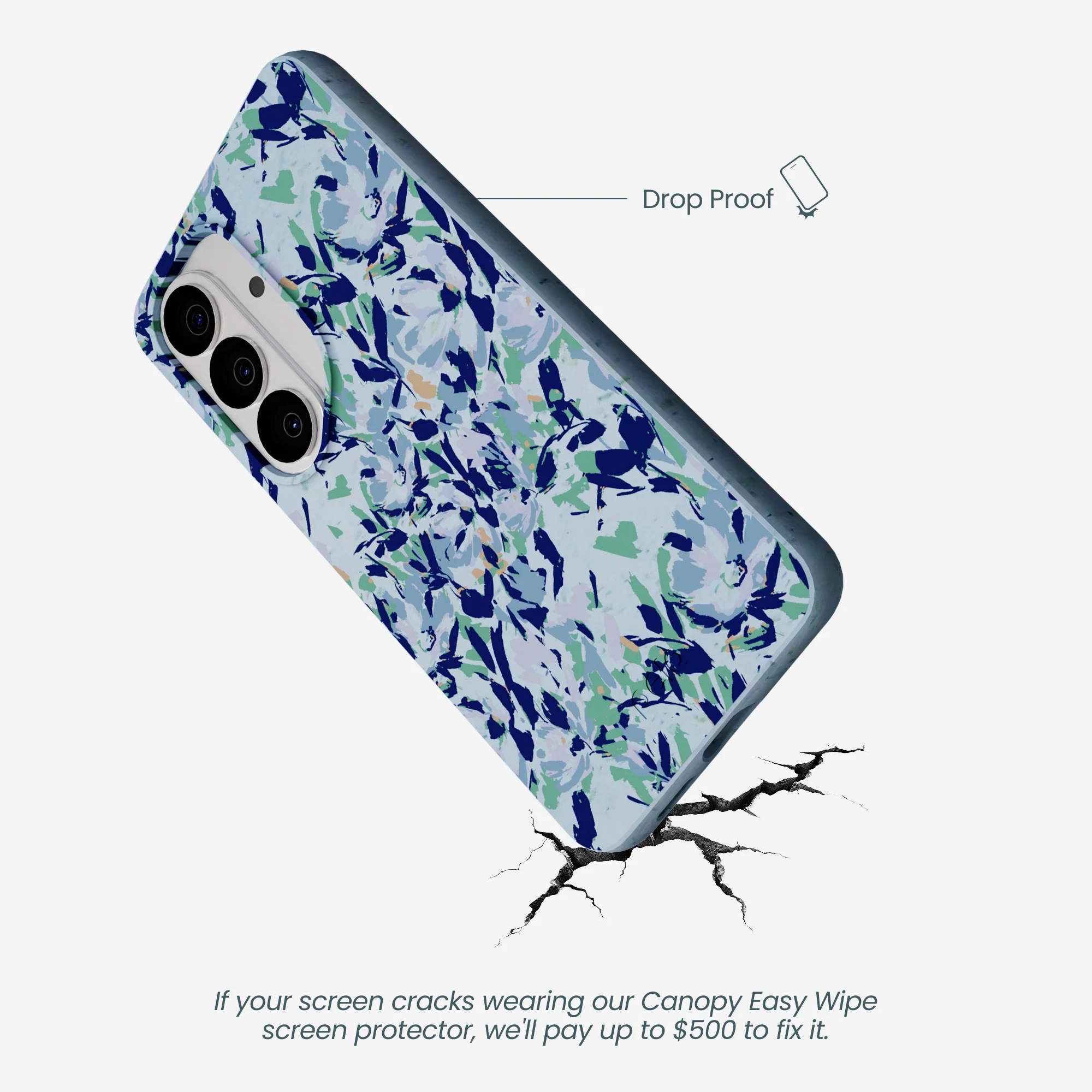 Powder Blue Blue Blooms Samsung Galaxy S26 Case - Image 4