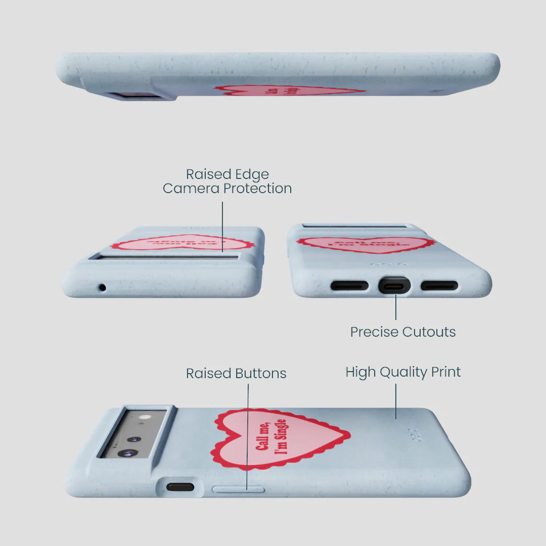 Powder Blue Call Me Google Pixel 6 Case - Image 3
