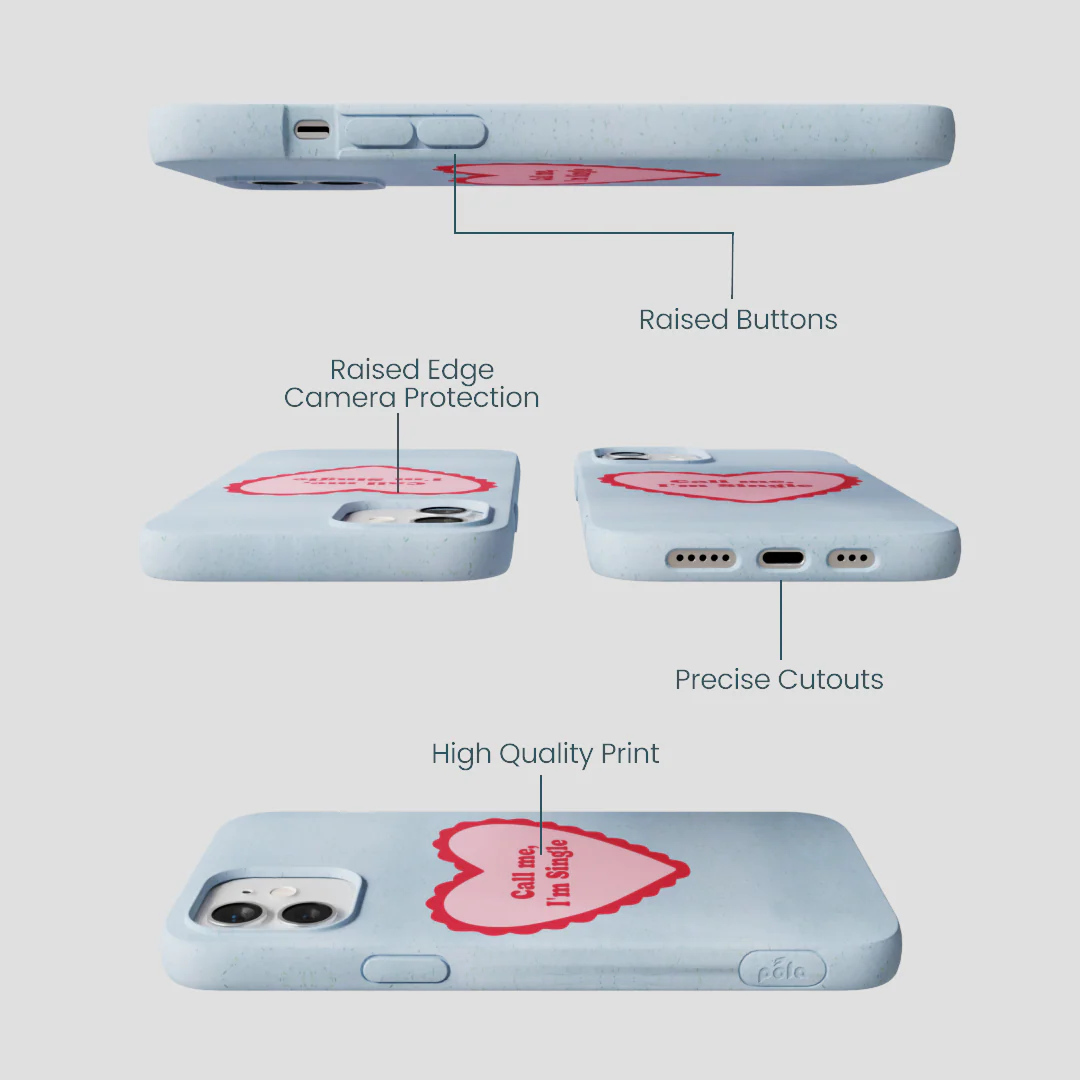 Powder Blue Call Me iPhone 12/ iPhone 12 Pro Case - Image 3
