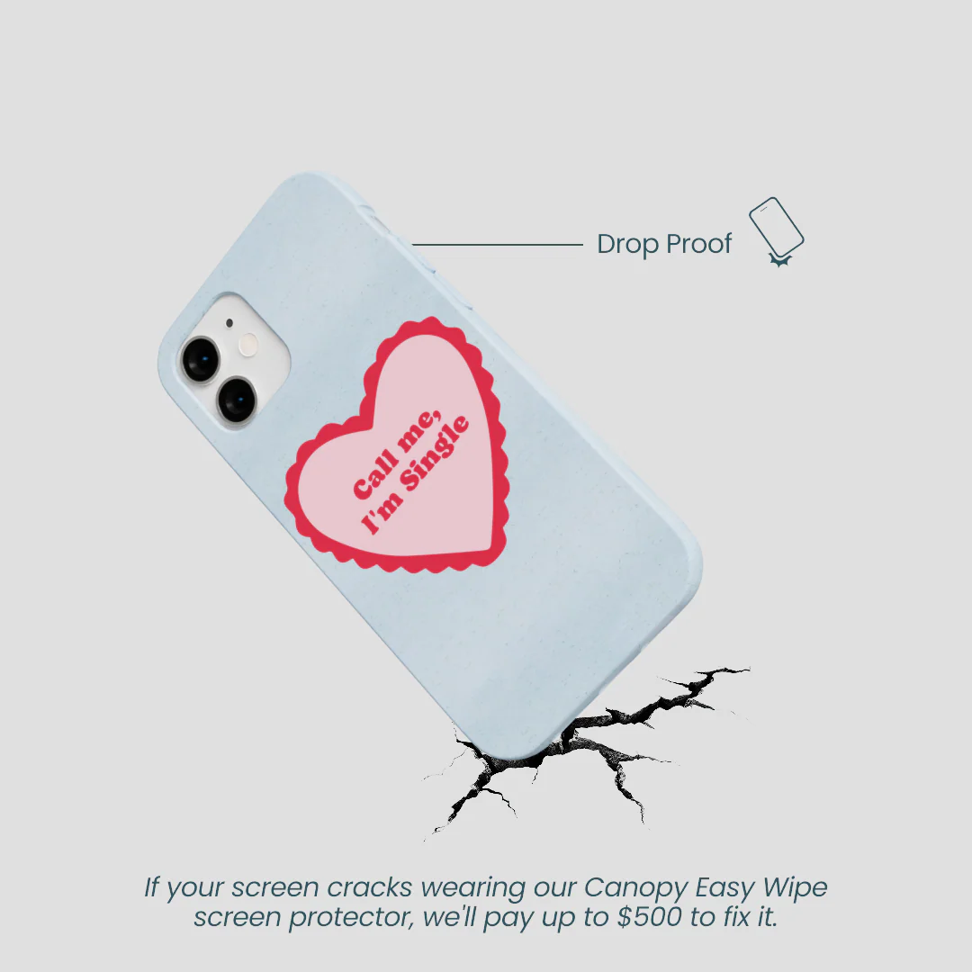 Powder Blue Call Me iPhone 12 Mini Case - Image 5