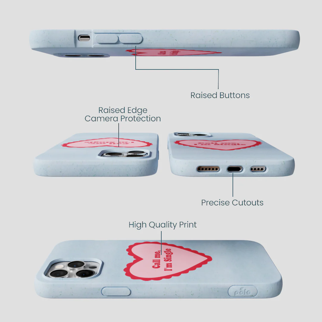 Powder Blue Call Me iPhone 12 Pro Max Case - Image 3