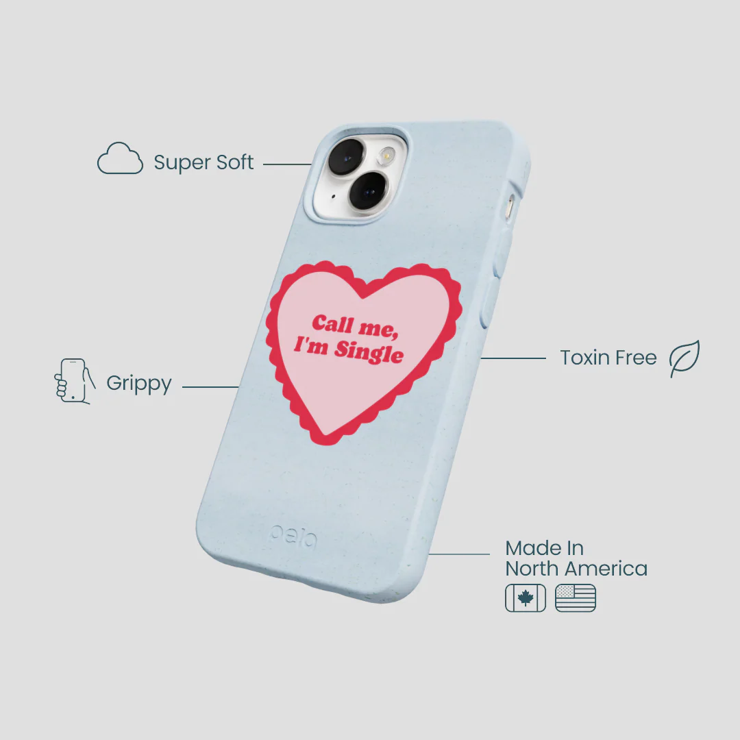 Powder Blue Call Me iPhone 13 Mini Case - Image 4