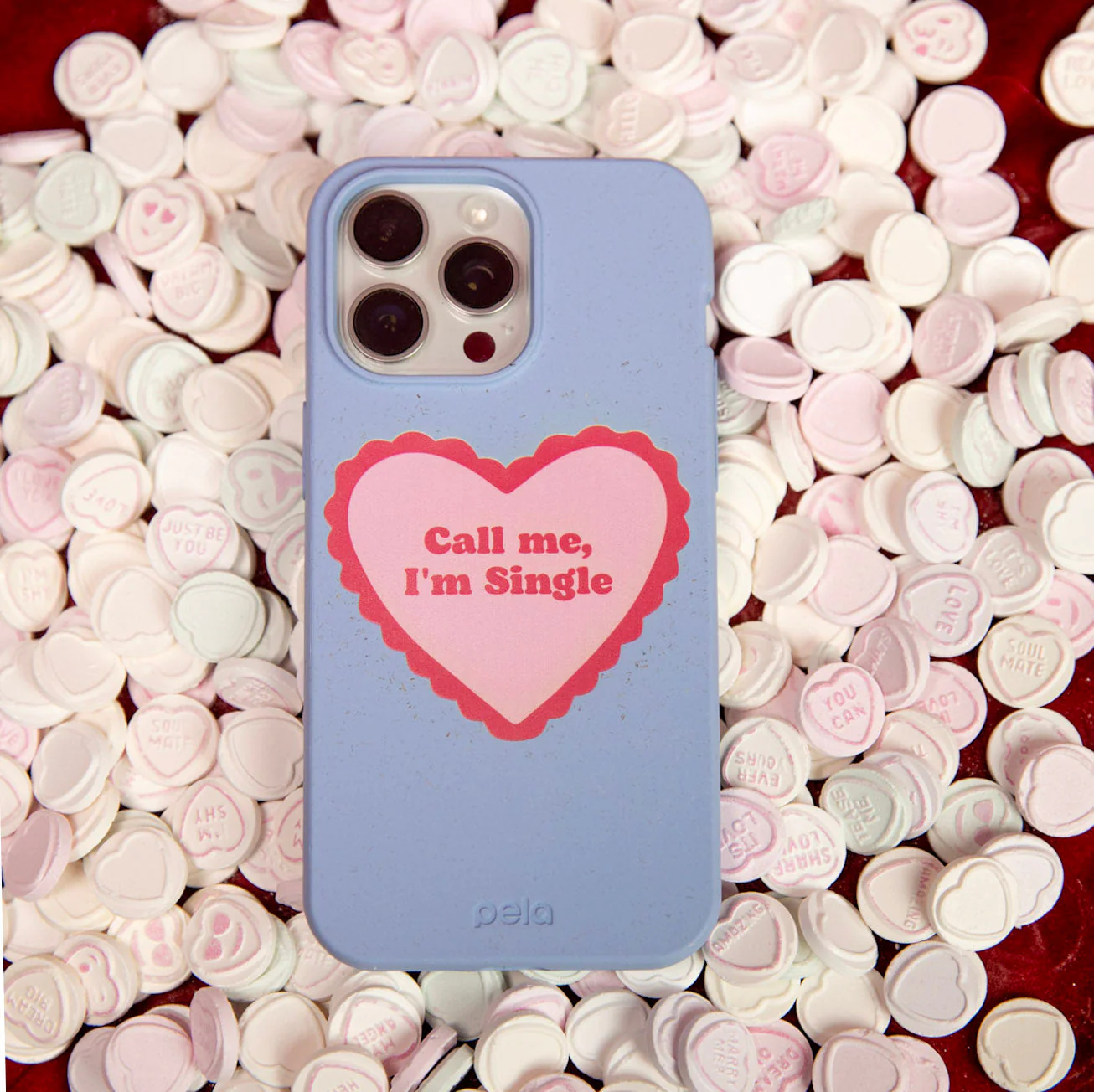 Powder Blue Call Me iPhone 14 Plus Case - Image 2