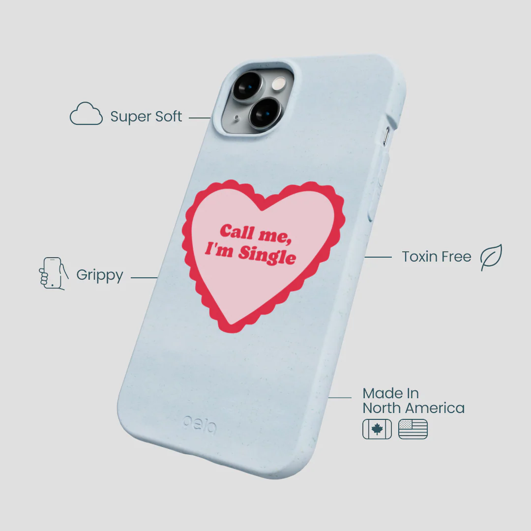 Powder Blue Call Me iPhone 14 Plus Case - Image 4