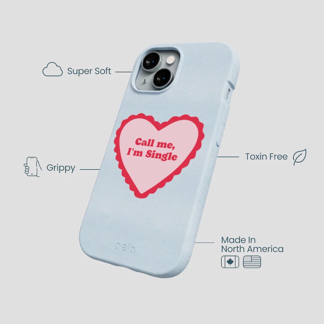 Powder Blue Call Me iPhone 15 Case - Image 4
