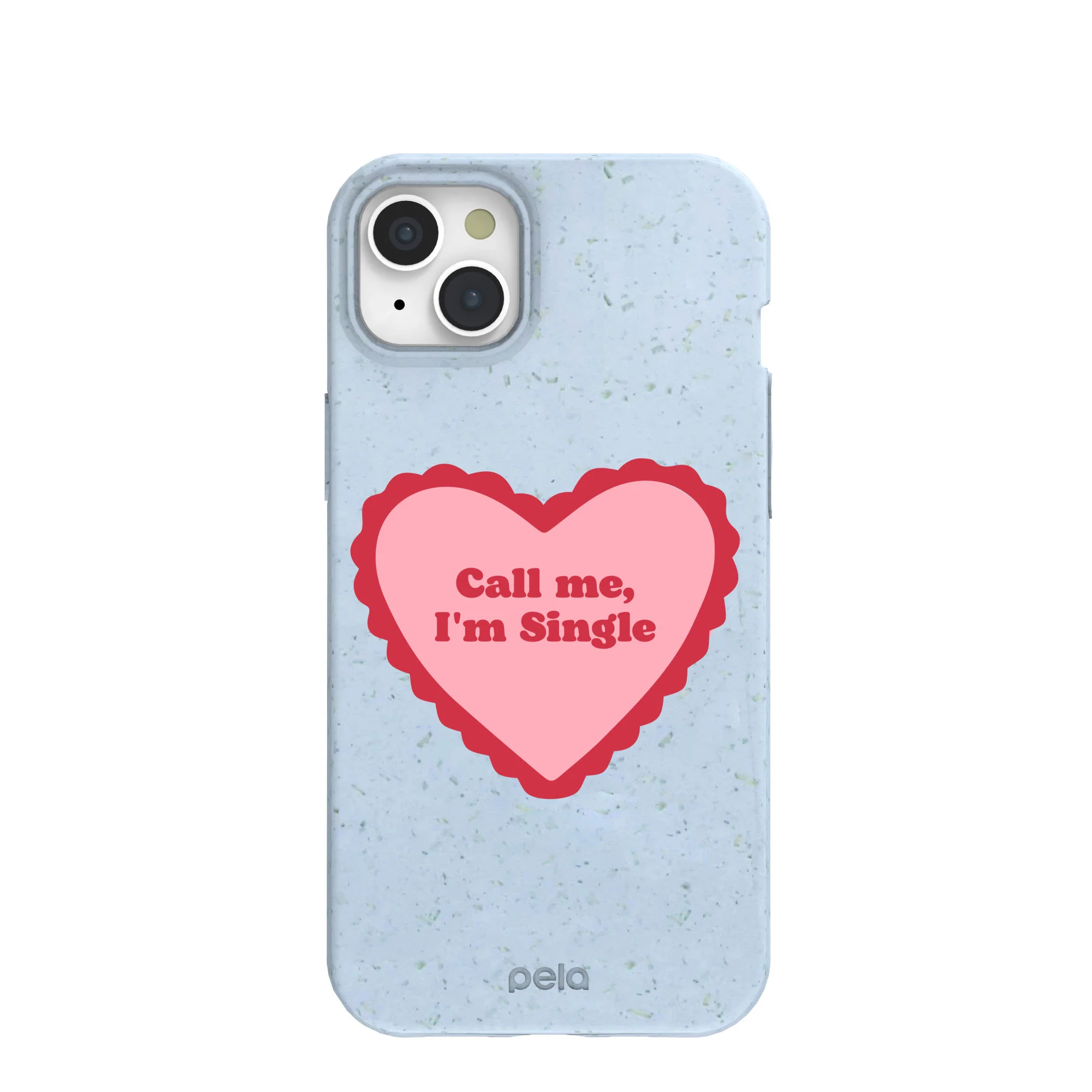 Powder Blue Call Me iPhone 15 Plus Case