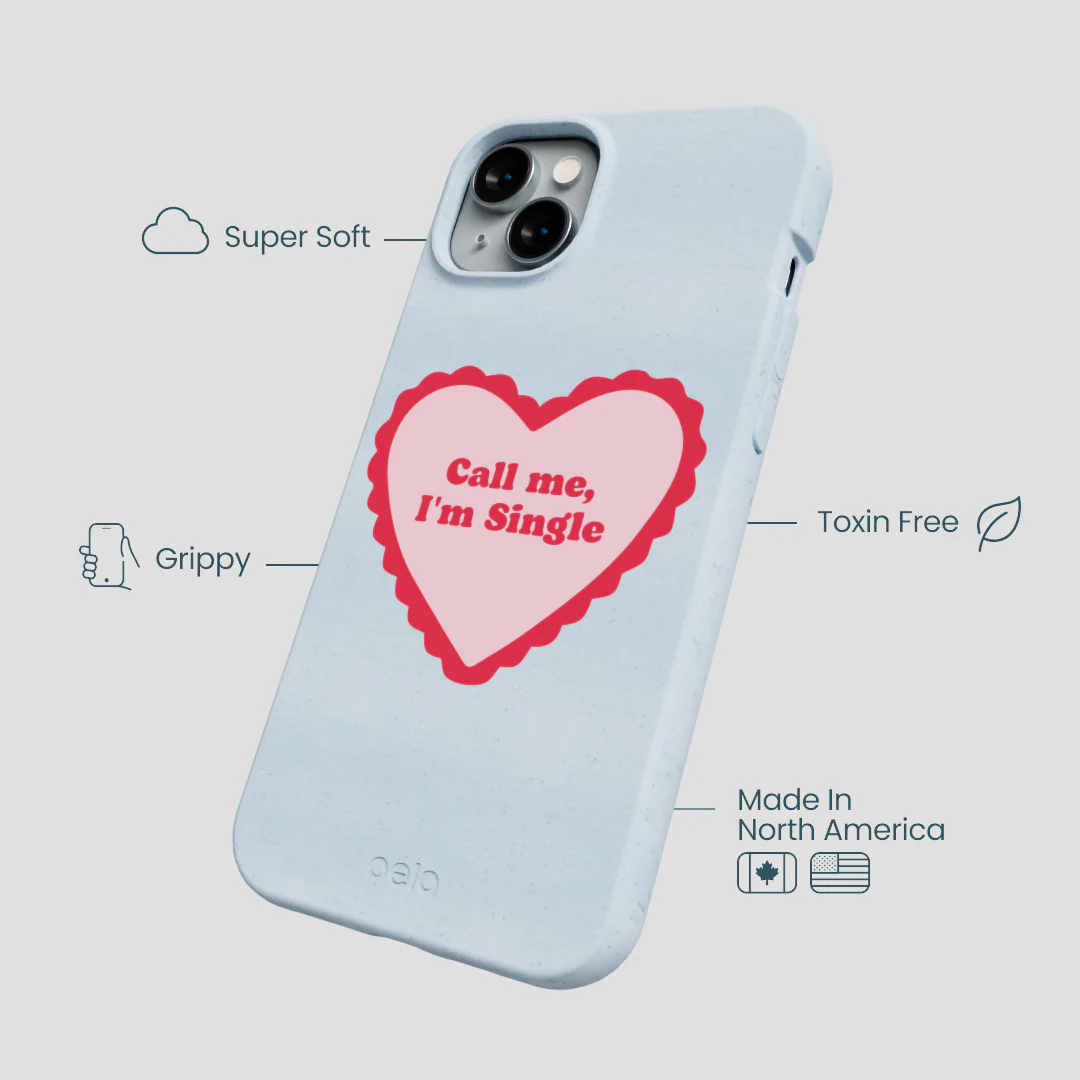 Powder Blue Call Me iPhone 15 Plus Case - Image 4
