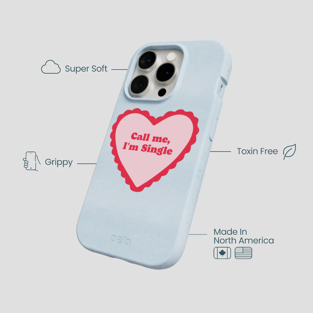 Powder Blue Call Me iPhone 15 Pro Case - Image 4