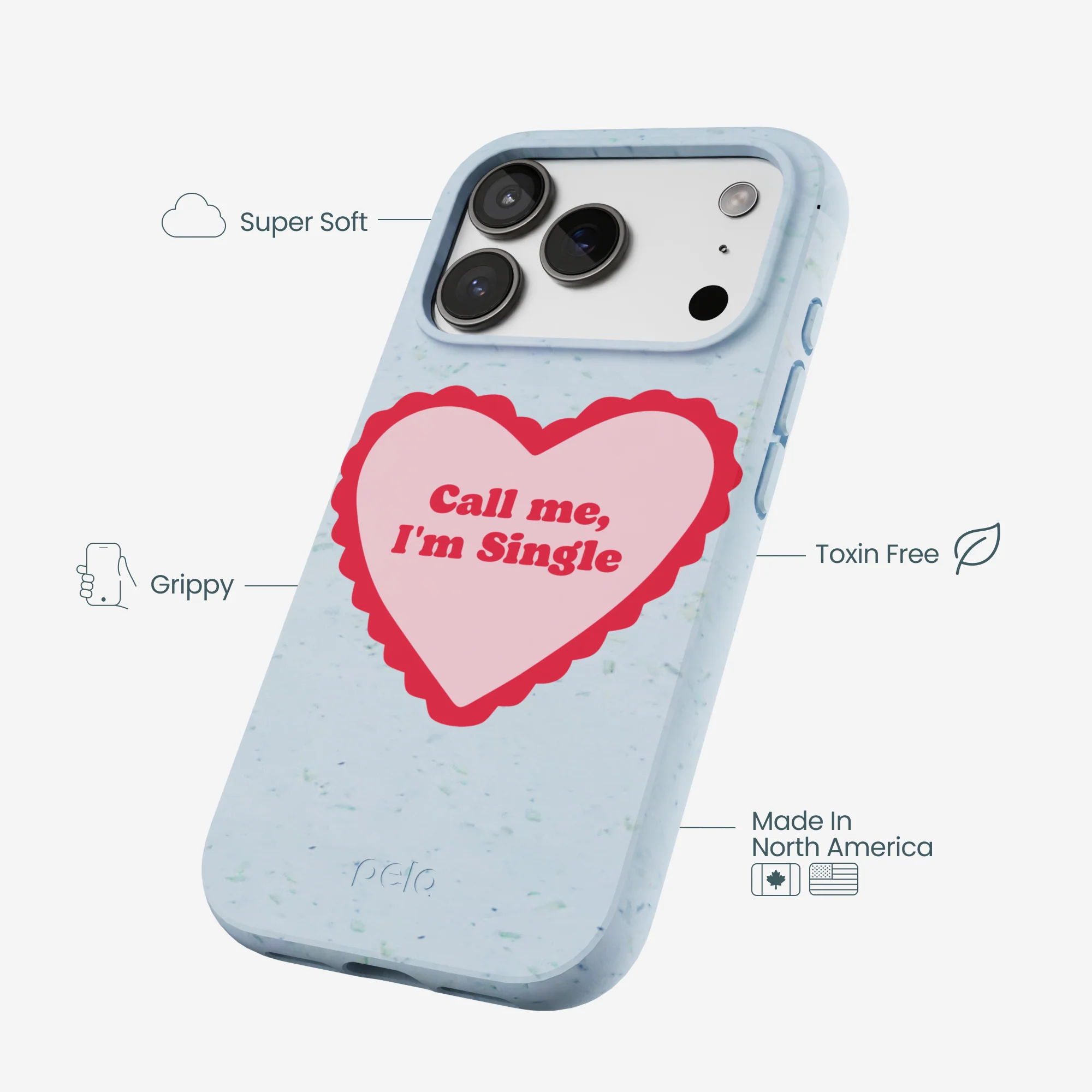 Powder Blue Call Me iPhone 17 Pro Case - Image 4