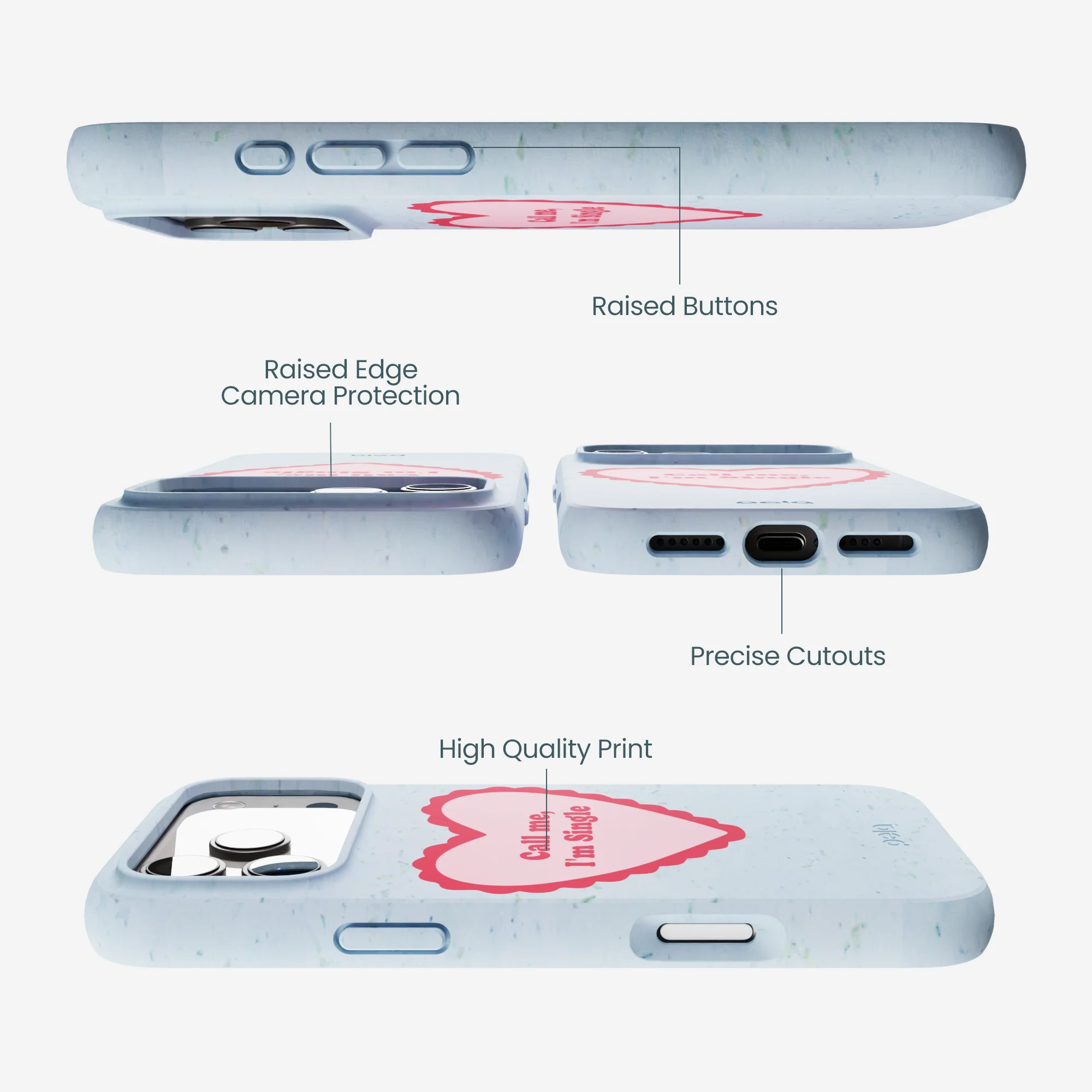 Powder Blue Call Me iPhone 17 Pro Max Case - Image 3