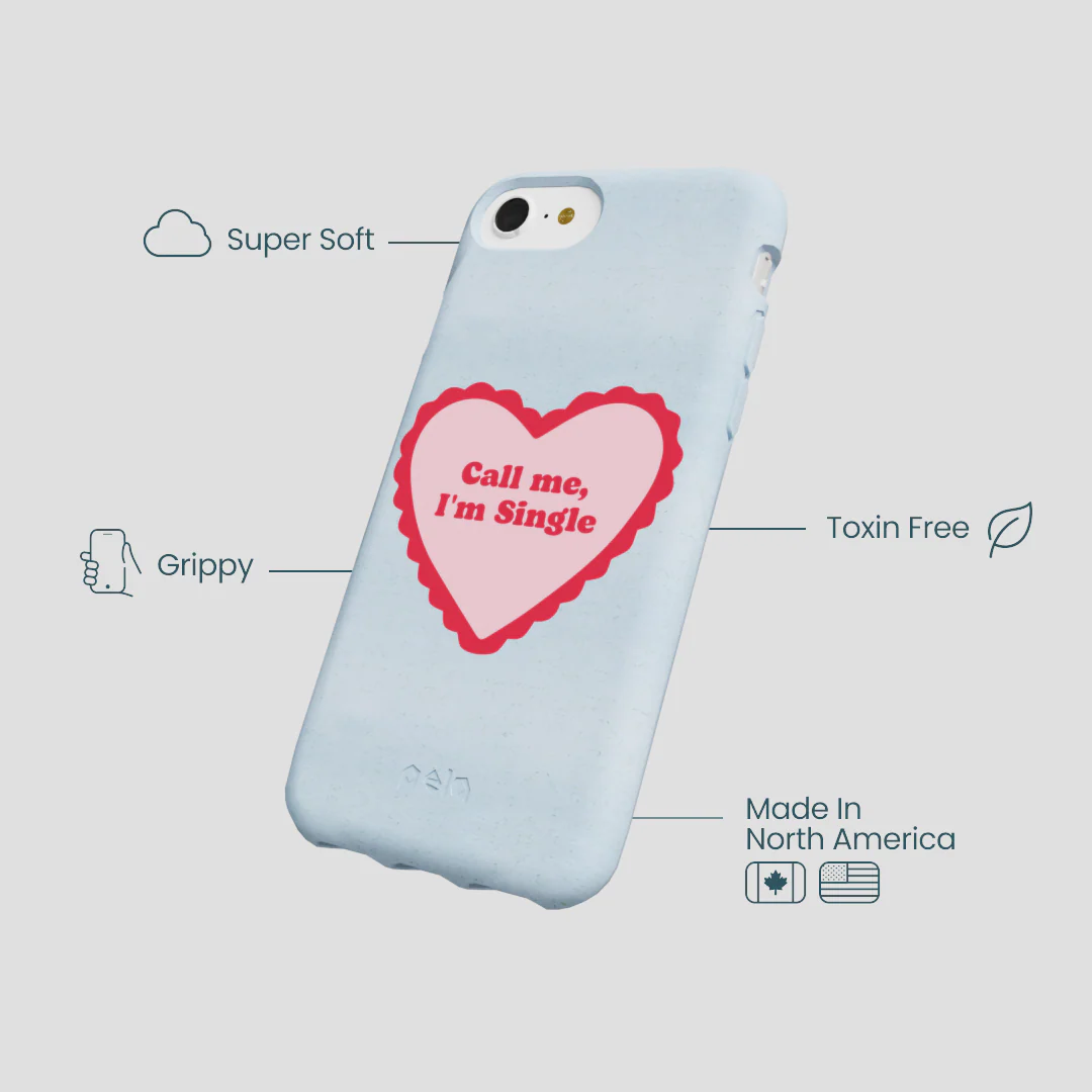 Powder Blue Call Me iPhone 6/6s/7/8/SE Case - Image 4