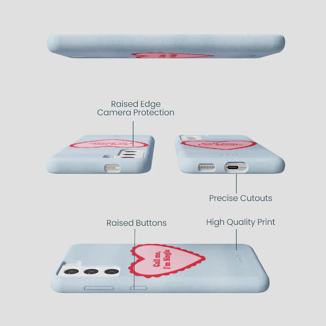 Powder Blue Call Me Samsung Galaxy S21 Case - Image 3
