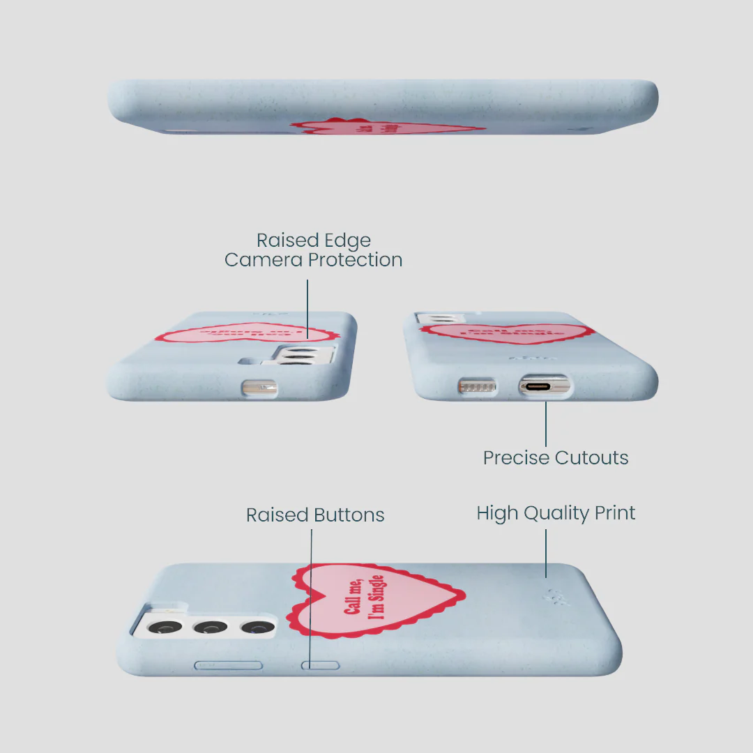 Powder Blue Call Me Samsung Galaxy S22 Case - Image 3