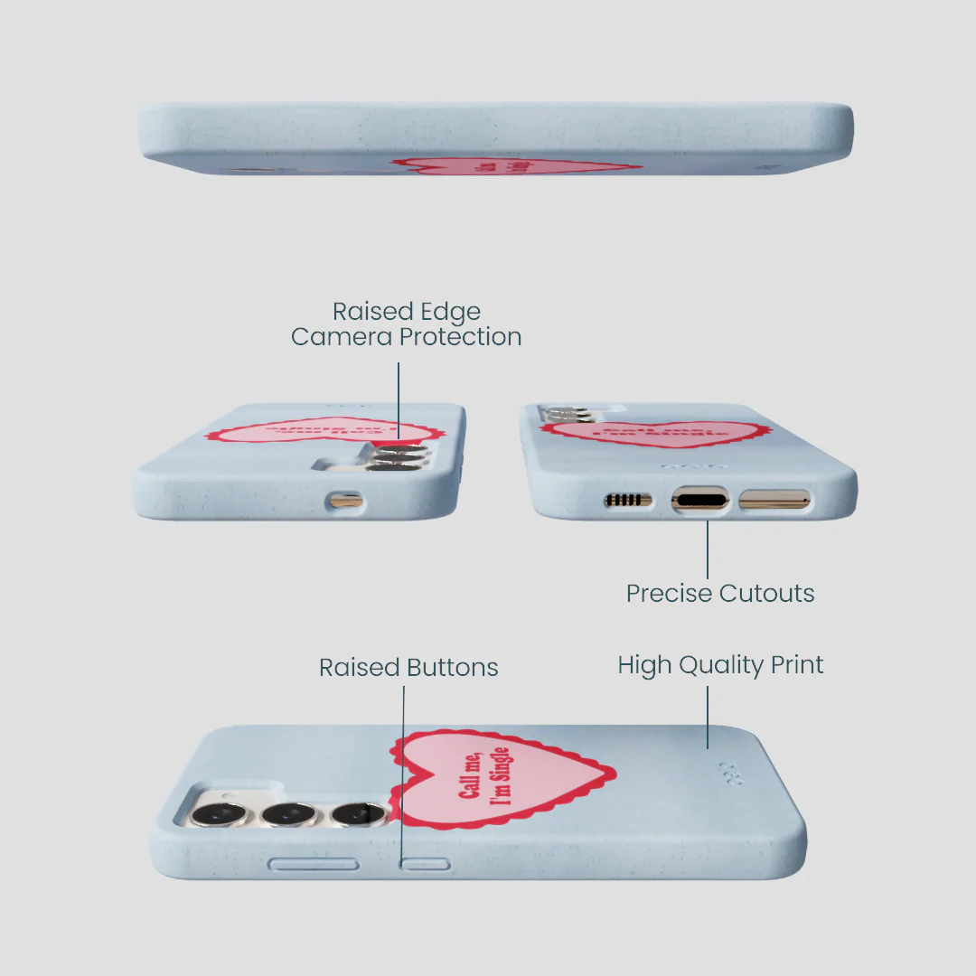 Powder Blue Call Me Samsung Galaxy S24 Case - Image 3