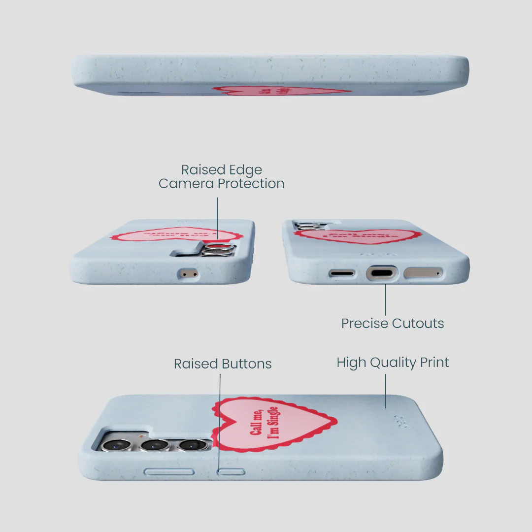 Powder Blue Call Me Samsung Galaxy S25 Case - Image 3