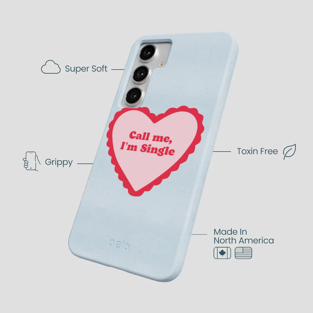 Powder Blue Call Me Samsung Galaxy S25+(Plus) Case - Image 4