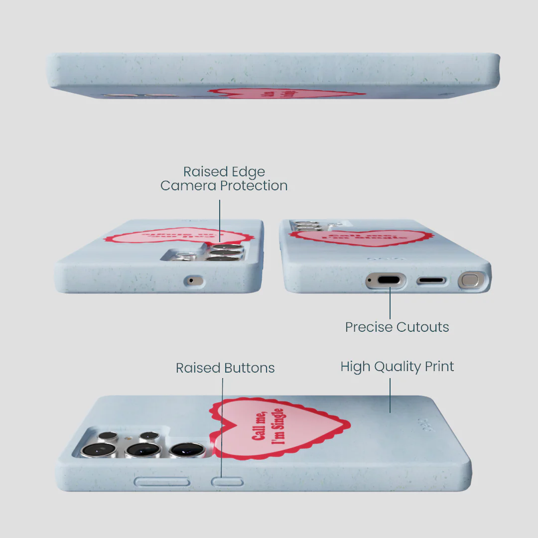Powder Blue Call Me Samsung Galaxy S25 Ultra Case - Image 3
