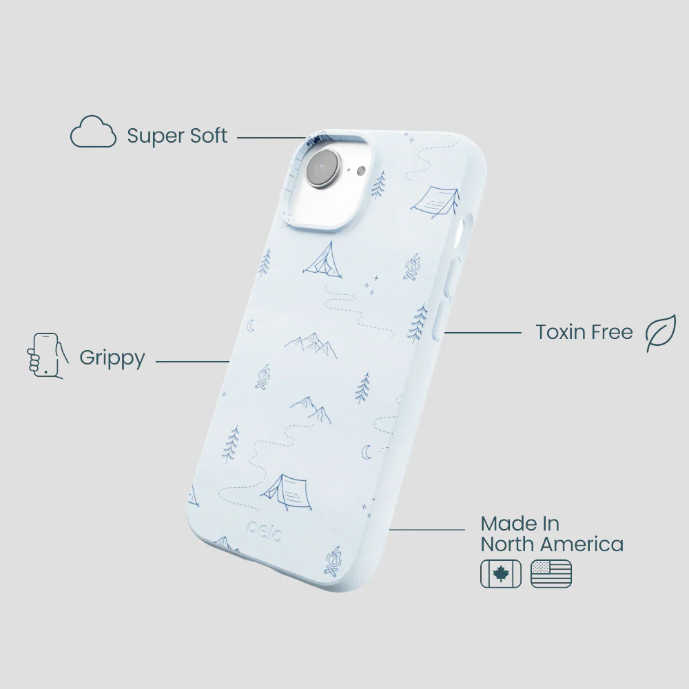 Powder Blue Camp Nights iPhone 16e/17e Case - Image 4