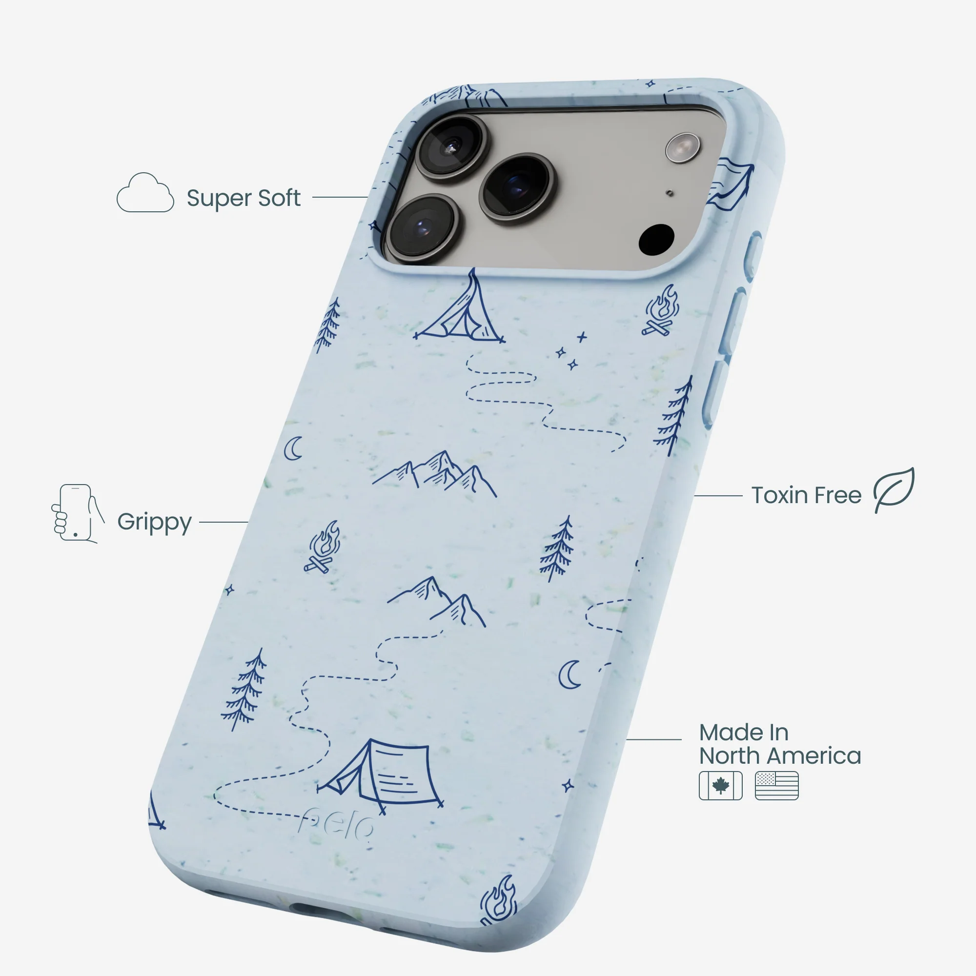 Powder Blue Camp Nights iPhone 17 Pro Max Case - Image 4
