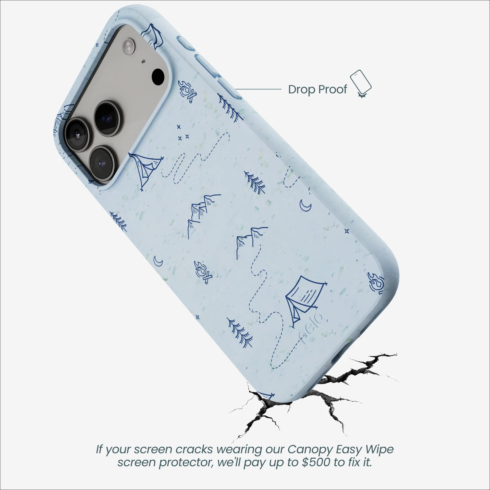Powder Blue Camp Nights iPhone 17 Pro Max Case - Image 5