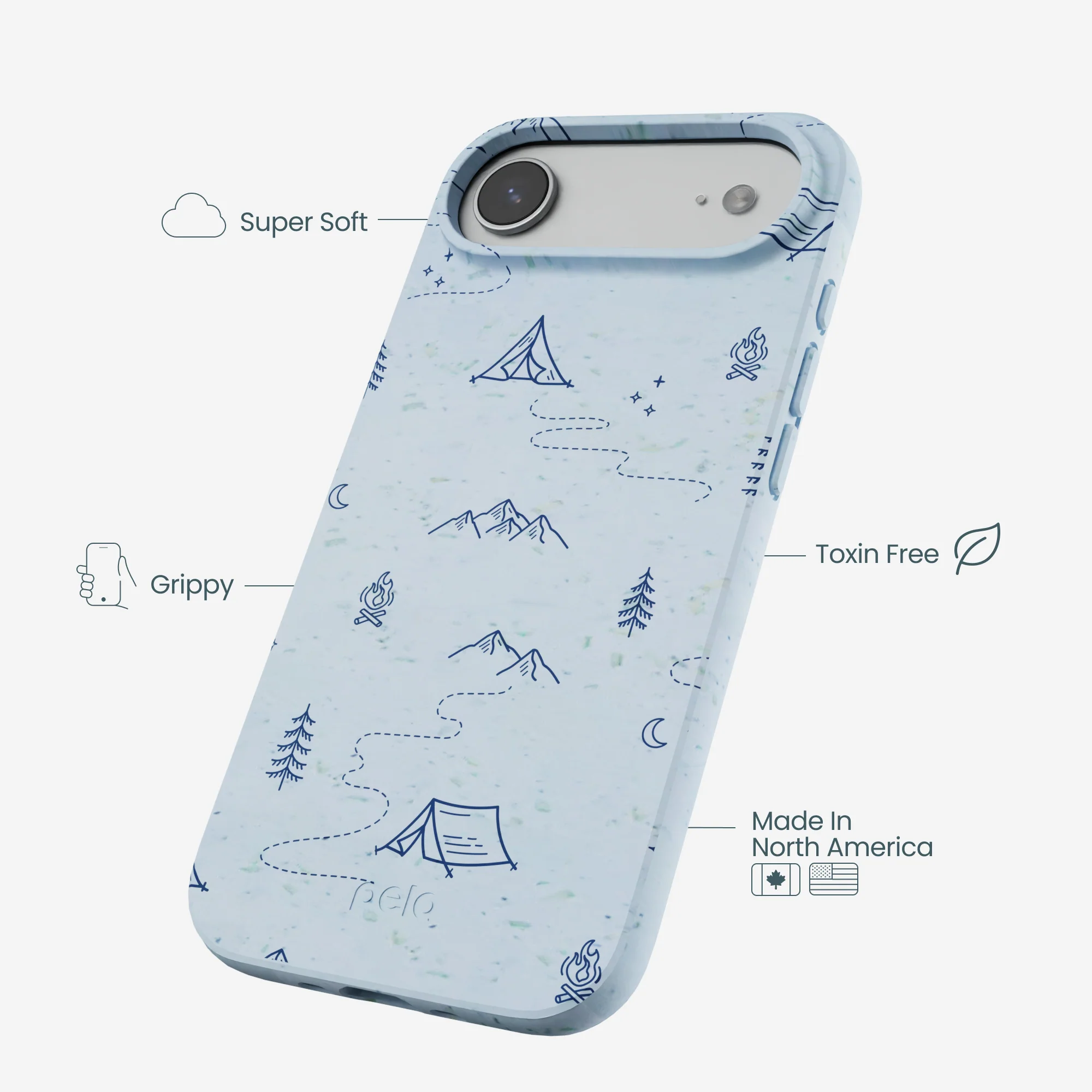 Powder Blue Camp Nights iPhone Air Case - Image 4