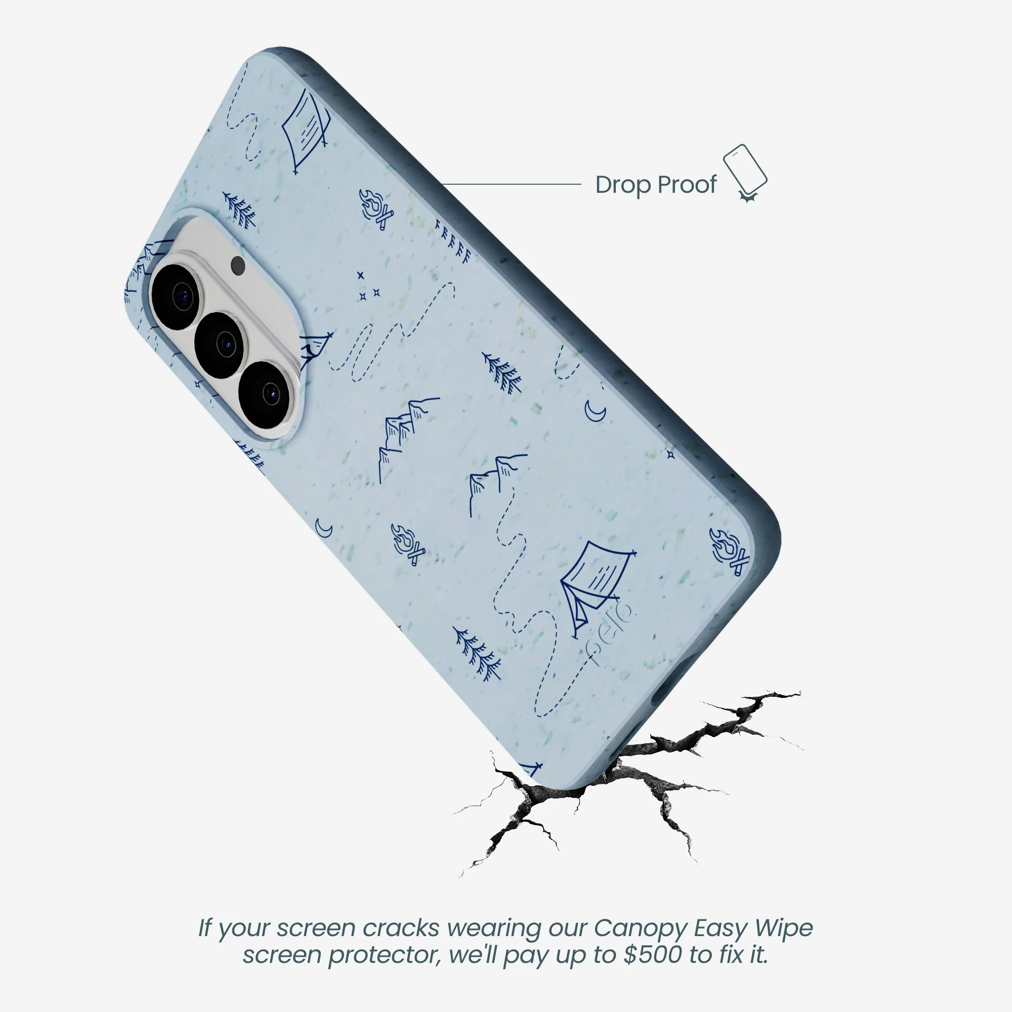 Powder Blue Camp Nights Samsung Galaxy S26 Case - Image 4