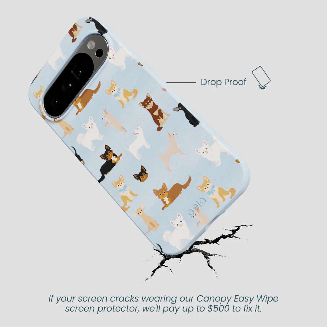 Powder Blue Chihuahua Charms Google Pixel 10 Pro XL Case - Image 4