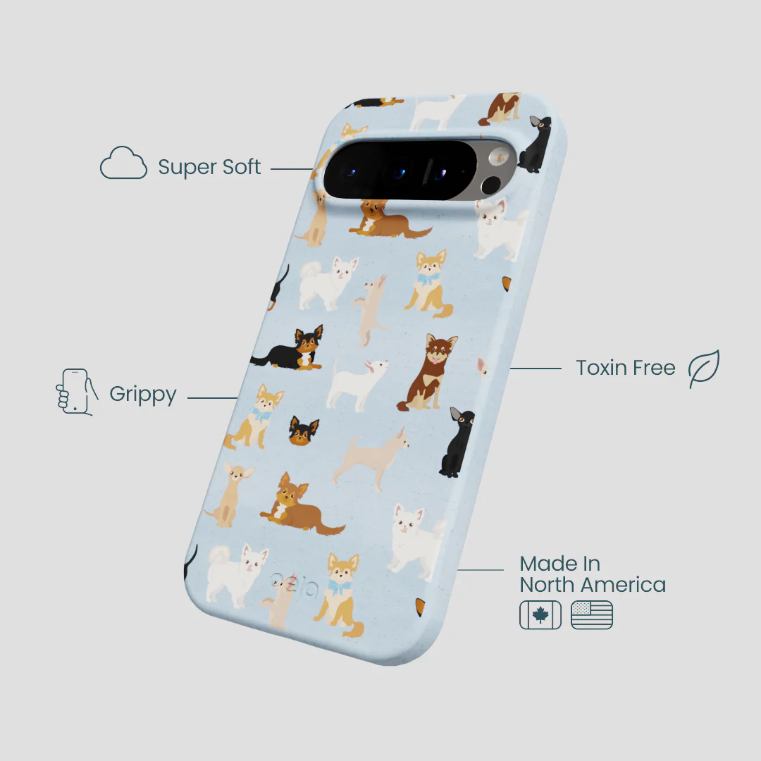 Powder Blue Chihuahua Charms Google Pixel 9/9 Pro Case - Image 3