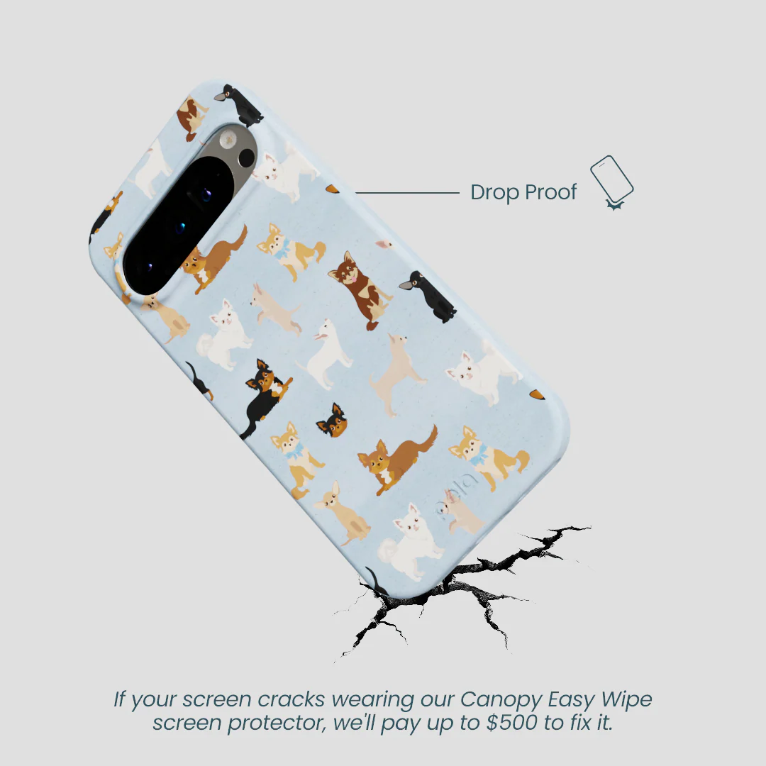 Powder Blue Chihuahua Charms Google Pixel 9/9 Pro Case - Image 4