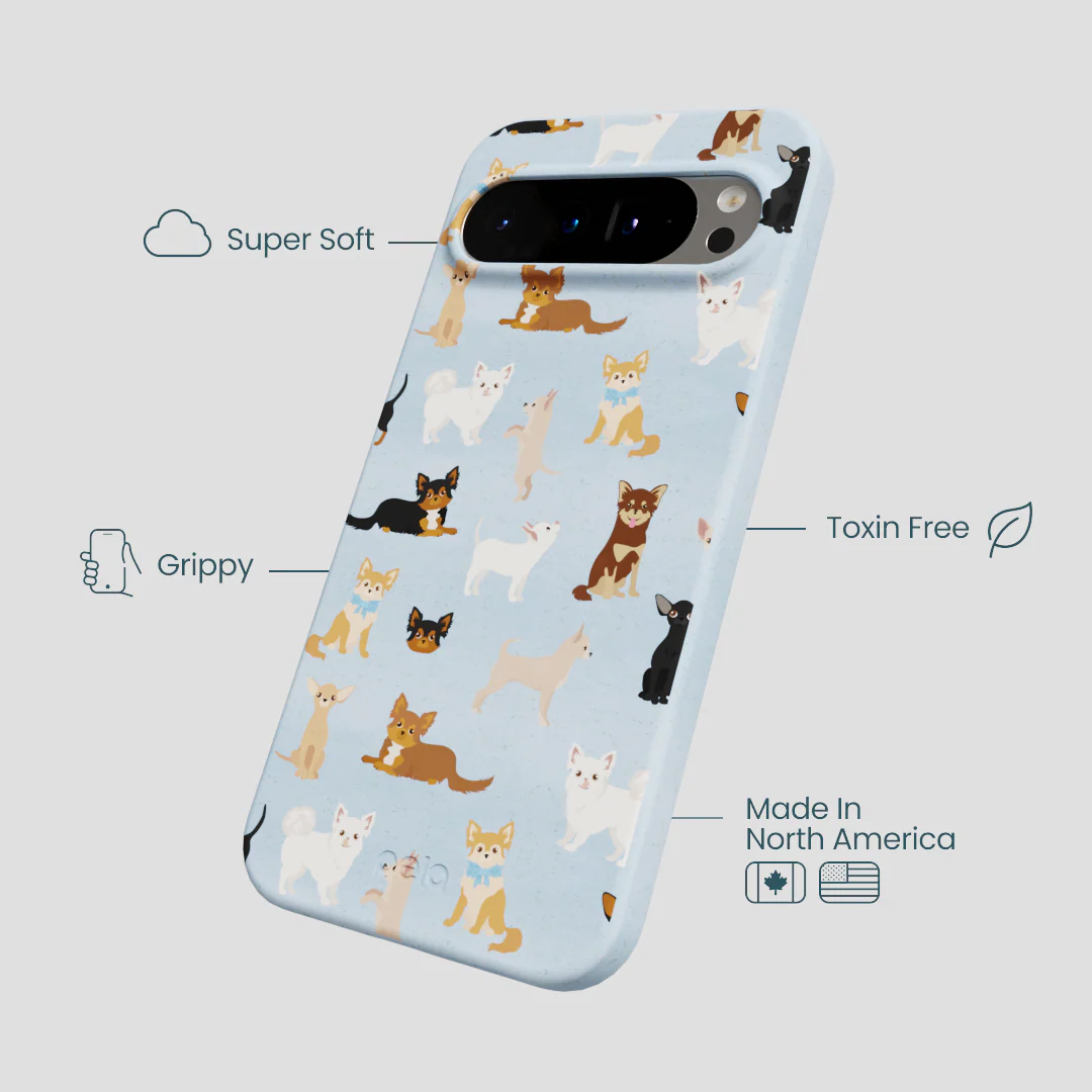 Powder Blue Chihuahua Charms Google Pixel 9 Pro XL Case - Image 3