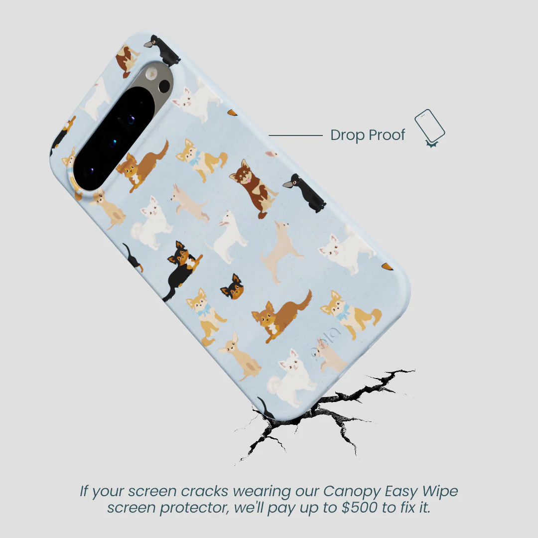 Powder Blue Chihuahua Charms Google Pixel 9 Pro XL Case - Image 4