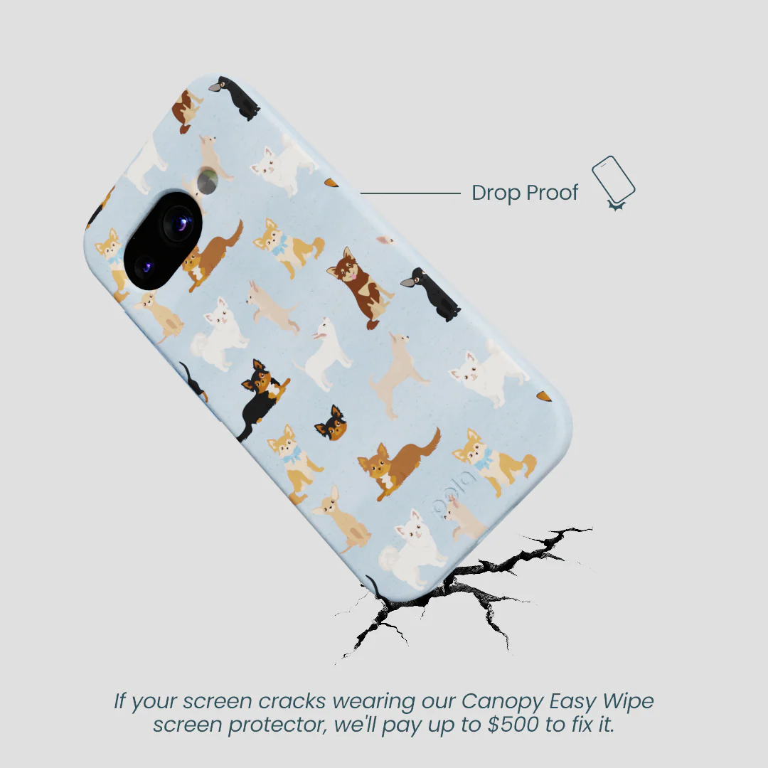 Powder Blue Chihuahua Charms Google Pixel 9a Case - Image 4